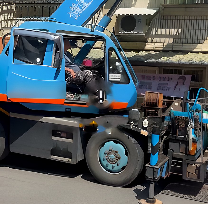 Nianqing Youwei Masonry | Crane lifting materials to the work floor